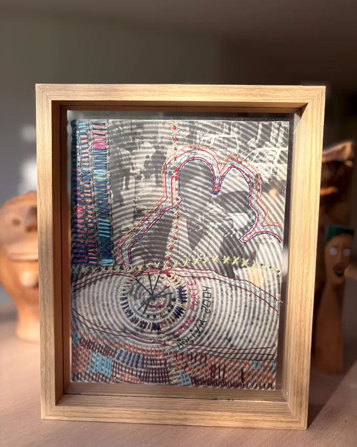 Raiz forte. Embroidery on a vintage photograph by Mitayo Salcedo